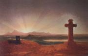 Thomas Cole Unfinished Landscape (The Cross at Sunset) (mk13) oil painting reproduction
